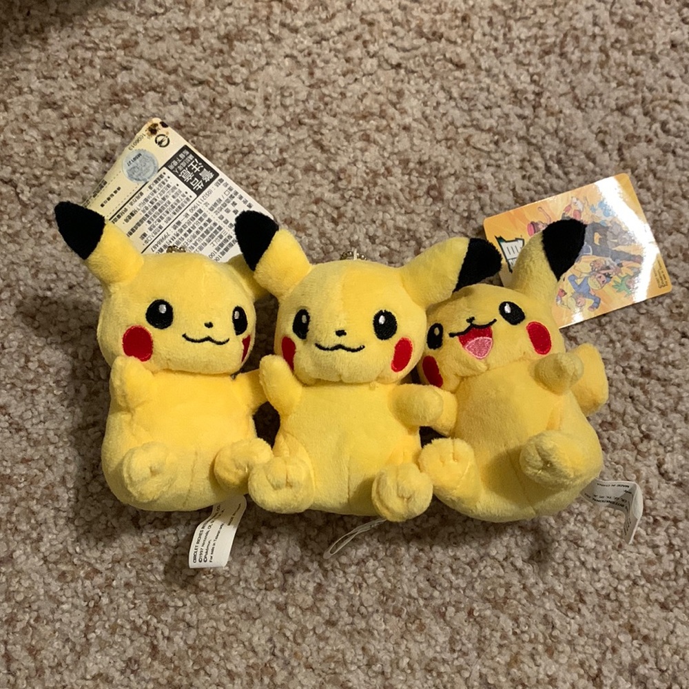 Pikachu plushie keychain